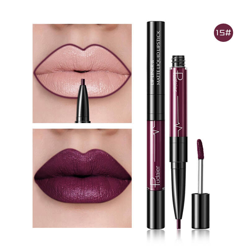 Pudaier Matte Lip Gloss Lip Liner 2 in1 Maqui gem Professional Complete Agate Red Lip Tint Plumper Tattoo Makeup liquid Lipstick Pudaier Matte Lip Gloss Lip Liner 2 in1 Maqui gem Professional Complete Agate Red Lip Tint Plumper Tattoo Makeup liquid Lipstick